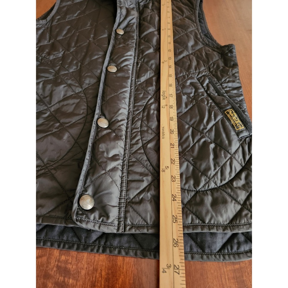 Polo Ralph Lauren Vest Men Small Black Diamond Quilted Mock Neck Full Zip Preppy - Picture 12 of 12